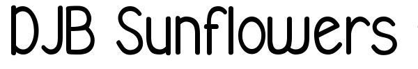 DJB Sunflowers for Vincent font preview